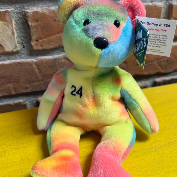 Salvino's Ken Griffey Jr. '98 Vintage Bamm Beanos MLB Baseball Beanie Babies NWT - Picture 2 of 3